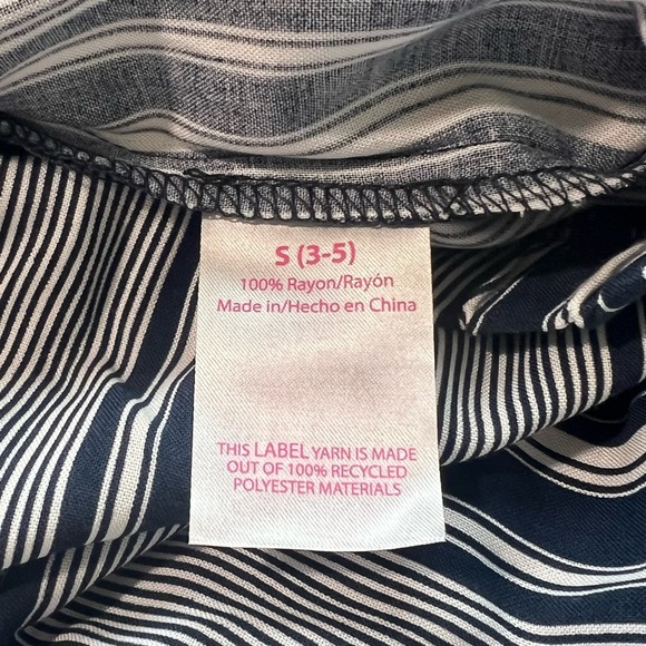 No Boundaries Juniors Navy White Stripe Ruffle High Low Maxi Skirt Size S 3-5 - Picture 6 of 6